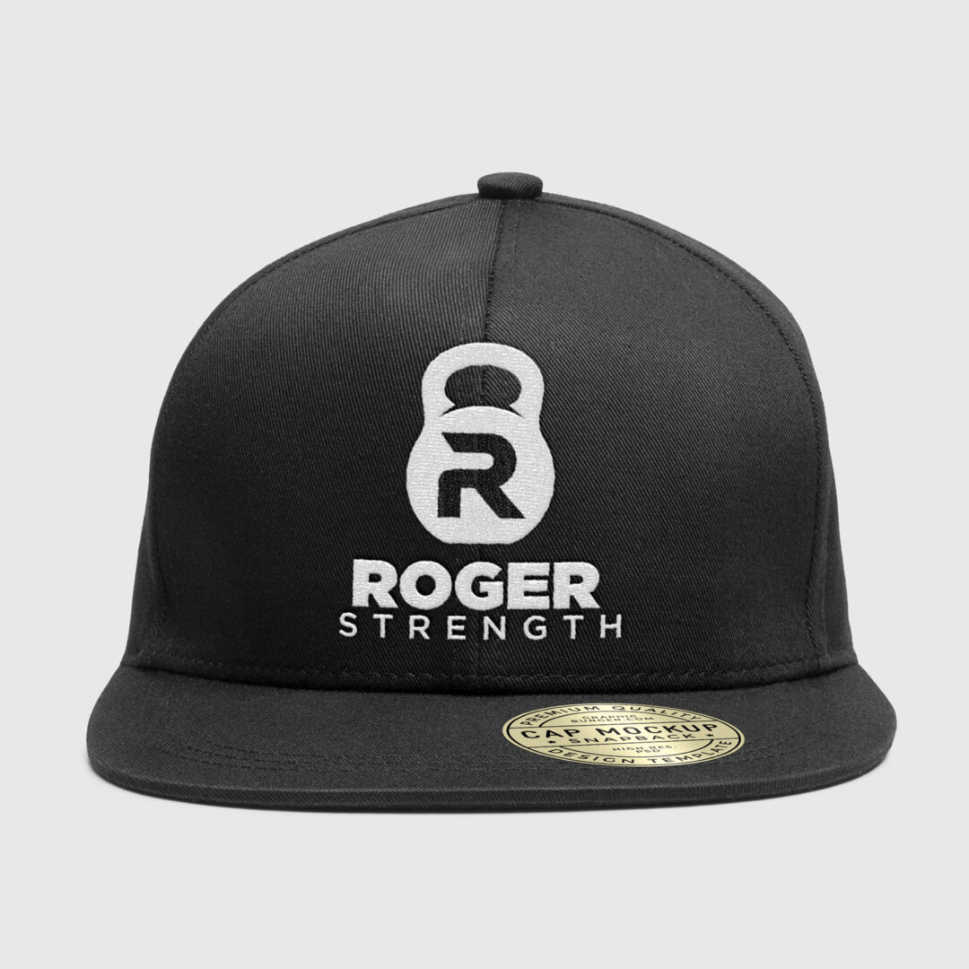 Roger Strength logo mockup